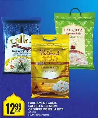 Food Basics PARLIAMENT GOLD LAL QILLA PREMIUM OR SUPREME SELLA RICE offer