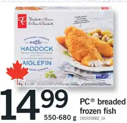 Fortinos PC BREADED FROZEN FISH, 550-680 g offer