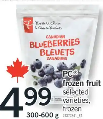 Fortinos PC FROZEN FRUIT, 300-600 G offer