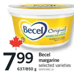 Fortinos BECEL MARGARINE, 637/850 G offer