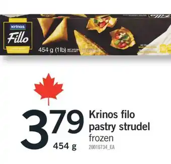 Fortinos KRINOS FILO PASTRY STRUDEL, 454 G offer