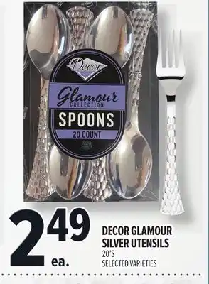 Metro DECOR GLAMOUR SILVER UTENSILS offer