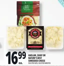 Metro HAOLAM, ZAVAT OR NATURE'S BEST SHREDDED CHEESE offer