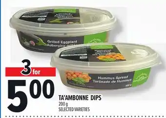 Metro TA'AMBONNE DIPS offer