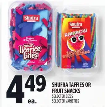 Metro SHUFRA TAFFIES OR FRUIT SNACKS offer