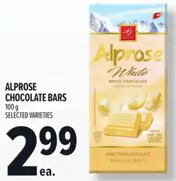 Metro ALPROSE CHOCOLATE BARS offer