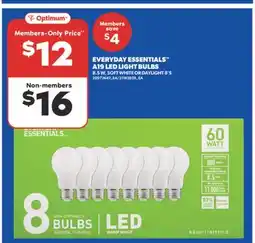 Real Canadian Superstore EVERYDAY ESSENTIALS A19 LED LIGHT BULBS offer