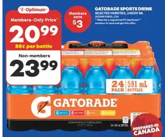 Real Canadian Superstore GATORADE SPORTS DRINK, 24X591 ML offer