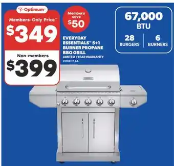 Real Canadian Superstore EVERYDAY ESSENTIALS 5 + 1 BURNER PROPANE BBQ GRILL offer