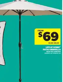 Real Canadian Superstore LIFE AT HOME PATIO UMBRELLA offer