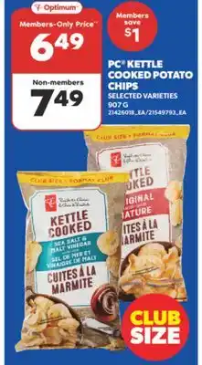 Real Canadian Superstore PC KETTLE COOKED POTATO CHIPS, 907 G offer