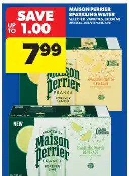 Real Canadian Superstore MAISON PERRIER SPARKLING WATER, 8X330 ML offer