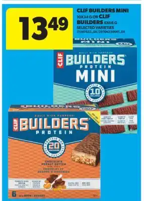 Real Canadian Superstore CLIF BUILDERS MINI 10X34 G OR CLIF BUILDERS 6X68 G offer