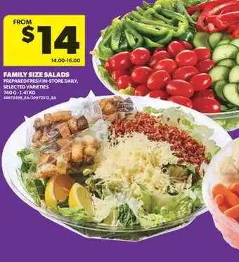 Real Canadian Superstore FAMILY SIZE SALADS, 740 G - 1.41 KG offer