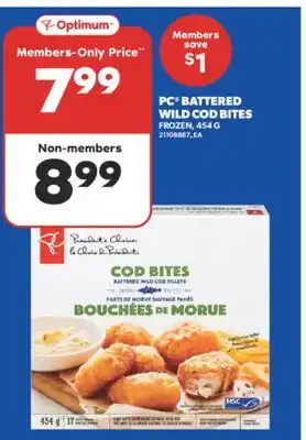 Real Canadian Superstore PC BATTERED WILD COD BITES, 454 G offer