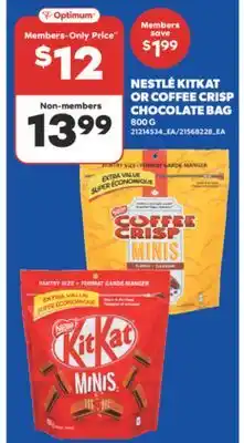 Real Canadian Superstore NESTLÉ KITKAT OR COFFEE CRISP CHOCOLATE BAG, 800 G offer