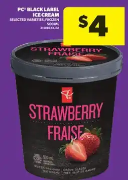 Real Canadian Superstore PC BLACK LABEL ICE CREAM, 500 ML offer