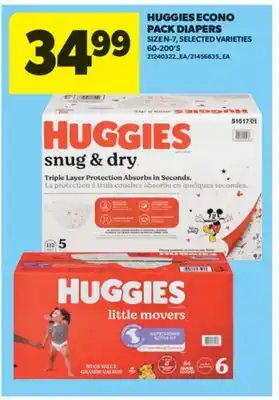 Real Canadian Superstore HUGGIES ECONO PACK DIAPERS, 60-200'S offer