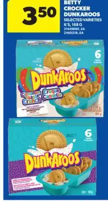 Real Canadian Superstore BETTY CROCKER DUNKAROOS, 6' S, 168 G offer