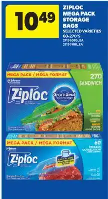 Real Canadian Superstore ZIPLOC MEGA PACK STORAGE BAGS, 60-270' S offer