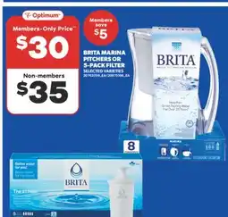 Real Canadian Superstore BRITA MARINA PITCHERS OR 5-PACK FILTER offer