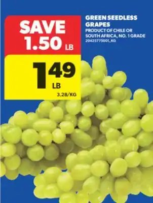 Real Canadian Superstore GREEN SEEDLESS GRAPES offer