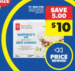 Real Canadian Superstore PC MEAT PIES, 800-900G offer