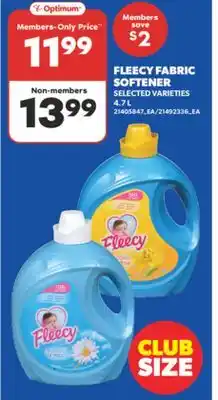 Real Canadian Superstore FLEECY FABRIC SOFTENER, 4.7 L offer