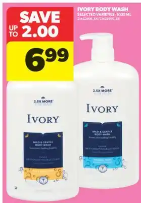 Real Canadian Superstore IVORY BODY WASH, 1035 ML offer