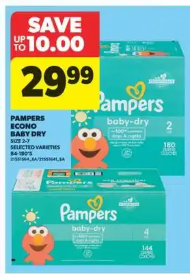 Real Canadian Superstore PAMPERS ECONO BABY DRY,84-180'S offer