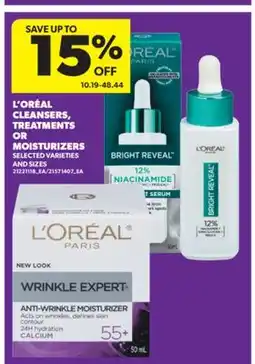 Real Canadian Superstore L'ORÉAL CLEANSERS, TREATMENTS OR MOISTURIZERS offer