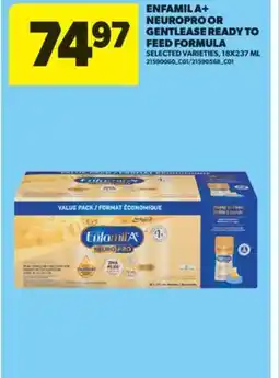 Real Canadian Superstore ENFAMIL A + NEUROPRO OR GENTLEASE READY TO FEED FORMULA, 18X237 ML offer