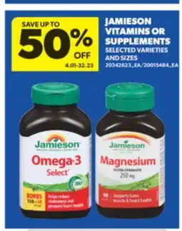 Real Canadian Superstore JAMIESON VITAMINS OR SUPPLEMENTS offer