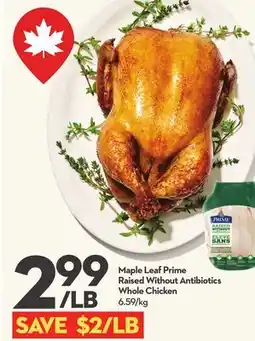 Longo's Raised Without Antibiotics Whole Chicken offer