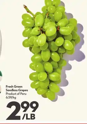 Longo's Fresh Green Seedless Grapes offer