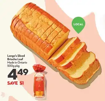 Longo's Sliced Brioche Loaf offer