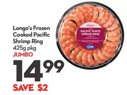 Longo's Frozen Cooked Pacific Shrimp Ring offer