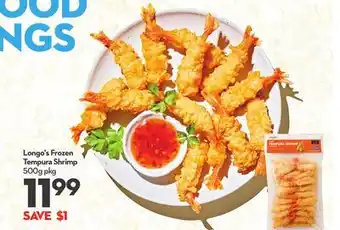 Longo's Frozen Tempura Shrimp offer