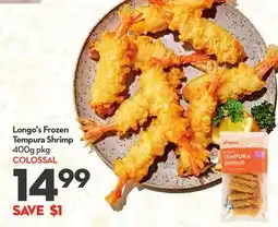 Longo's Frozen Tempura Shrimp offer