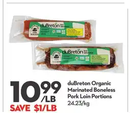 Longo's Organic Marinated Boneless Pork Loin Portions offer