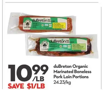 Longo's Organic Marinated Boneless Pork Loin Portions offer