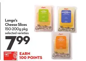 Longo's Cheese Slices offer