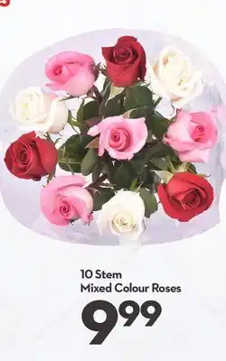 Longo's 10 Stem Mixed Colour Roses offer