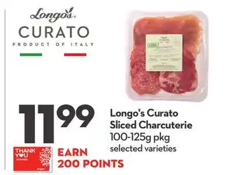 Longo's Curato Sliced Charcuterie offer