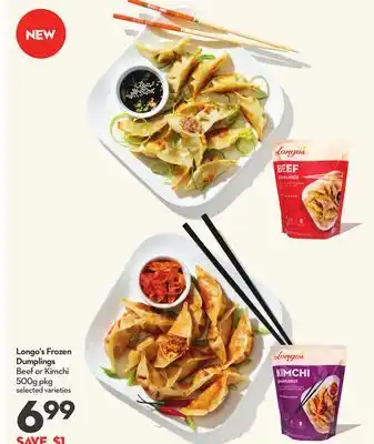 Longo's Frozen Dumplings offer