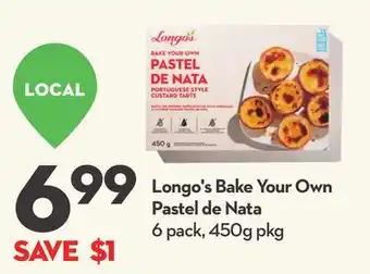 Longo's Bake Your Own Pastel de Nata offer