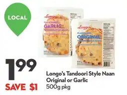 Longo's Tandoori Style Naan offer