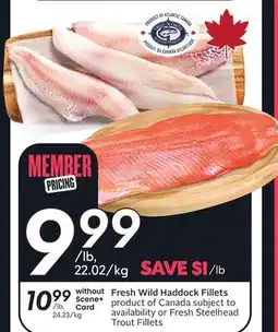 Sobeys Fresh Wild Haddock Fillets offer