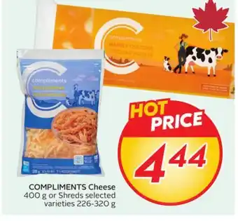 Sobeys COMPLIMENTS Cheese offer