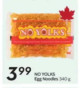 Sobeys NO YOLKS Egg Noodles offer